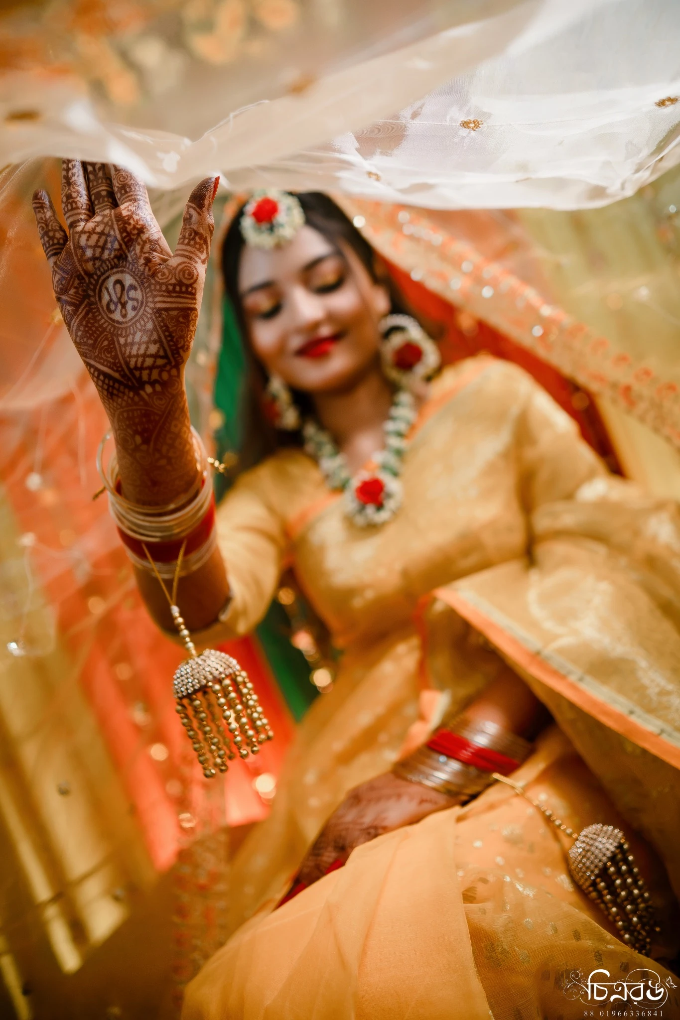 Wedding mehendi hands detail