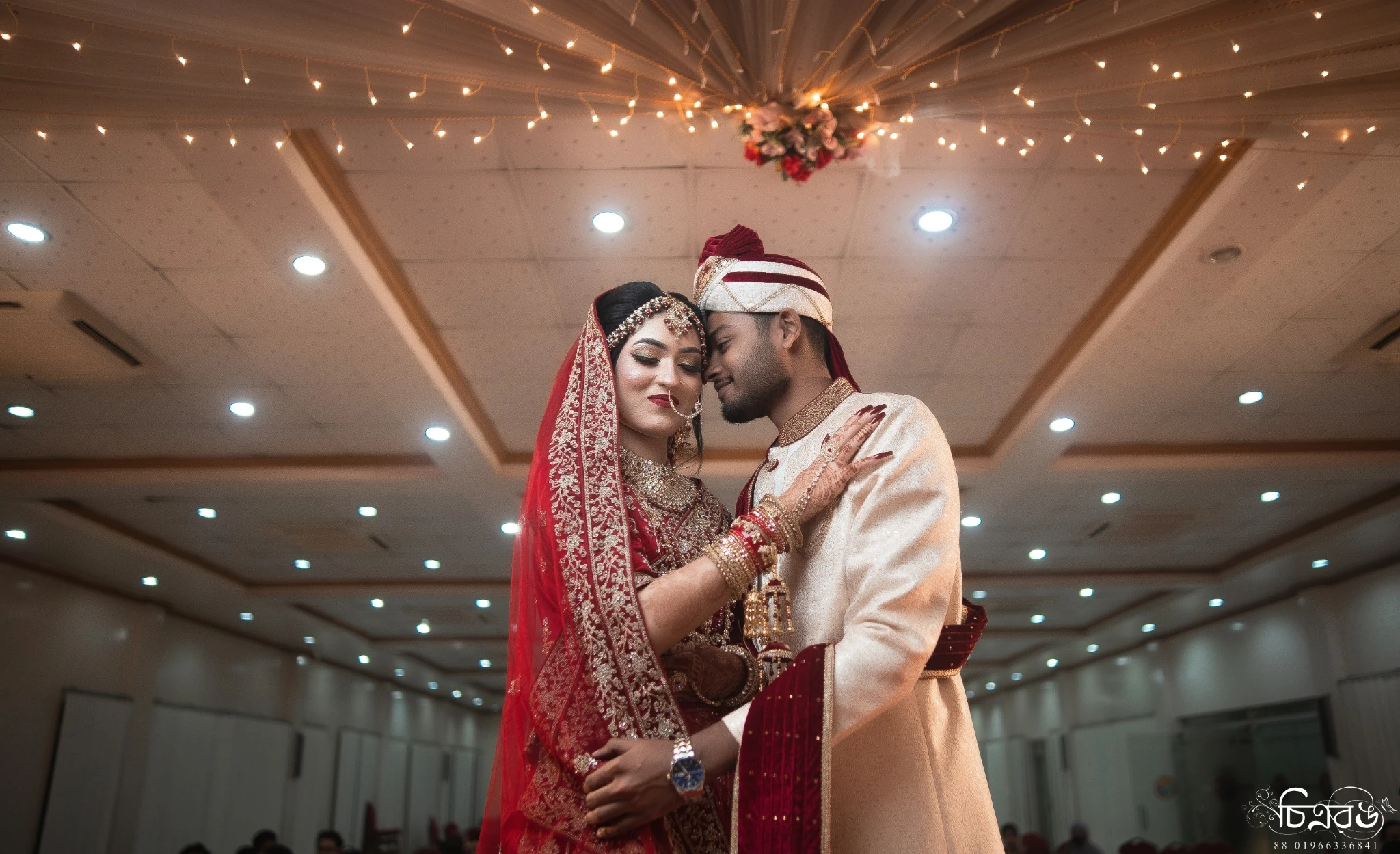 Wedding couple portrait